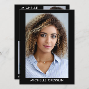 Modell Actor 3 Foto Back Comp Zed Card 5.12x18.5 B Einladung