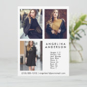 Modell Actor 3 Foto Comp Card (Stehend Vorderseite)