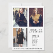 Modell Actor 3 Foto Comp Card (Vorderseite)