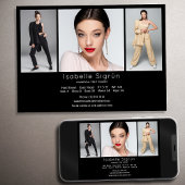 Modell Actor 3 Foto Comp Card Vorlage 12x18 Schwar