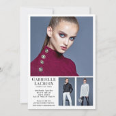 Modell Actor 3 Foto Comp Card Vorlage 12x18 weiß (Vorderseite)