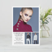 Modell Actor 3 Foto Comp Card Vorlage 12x18 weiß (Stehend Vorderseite)