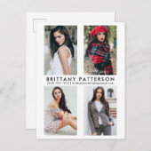 Modell Actor 4 Foto Comp Card Weiße Postkarte (Vorne/Hinten)