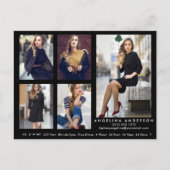 Modell Actor 5 Foto Comp Card Postcard schwarz Postkarte (Vorderseite)