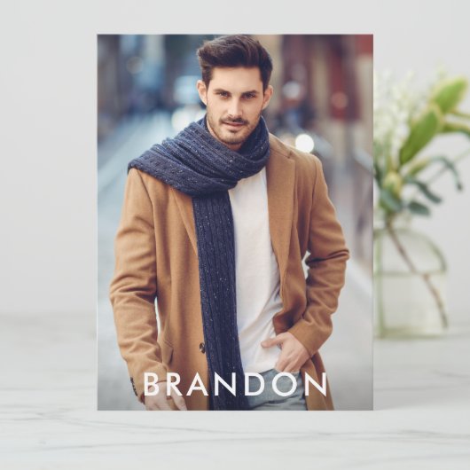 Modell Actor Beruflich Foto Comp Card Blk W (Stehend Vorderseite)