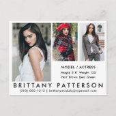 Modell Actor Comp Card 3 Foto Postkarte Was (Vorderseite)