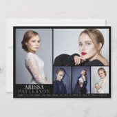 Modell Actor Comp Card 6 Foto 5.12x18.5 Einladung (Vorderseite)