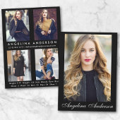 Modell Actor Comp Card Blk - 4 Foto Back - Script