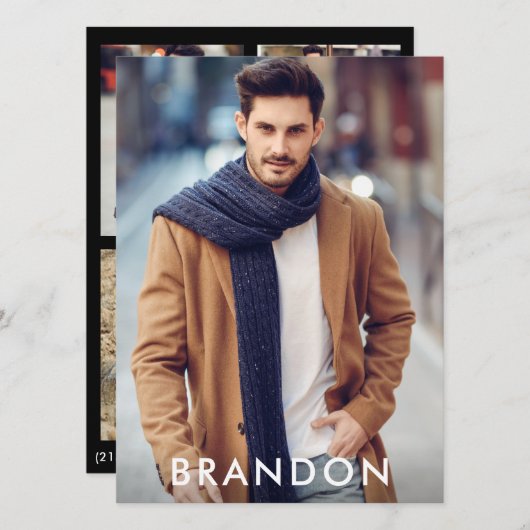 Modell Actor Comp Card Name Whisky - 3 Foto Rückse (Vorne/Hinten)