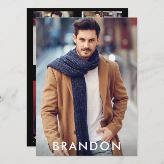 Modell Actor Comp Card Name Whisky - 4 Foto Rückse (Vorne/Hinten)