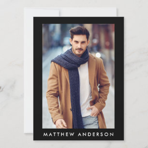 Modell Actor Comp Card Schwarz - 4 Foto Rückseite