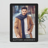 Modell Actor Comp Card Schwarz - 4 Foto Rückseite  (Stehend Vorderseite)