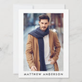 Modell Actor Comp Card Weiß - 4 Foto hinten (Vorderseite)