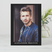 Modell Actor Comp Card Zed Card 7 Foto 5.12x18.5 Einladung (Stehend Vorderseite)