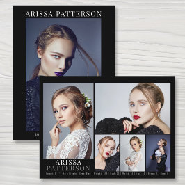 Modell Actor Comp Karte 6 Foto beidseitig