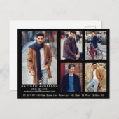 Modell Actor Comp Karte Blk 5 Foto Postkarte (Vorne/Hinten)