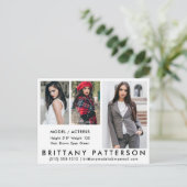 Modell Actor Comp Karte Postcard 3 Foto weiß (Stehend Vorderseite)