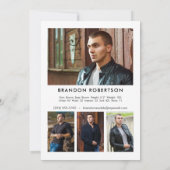 Modell Actor Comp Zed Card 12x18 | 2 Sieben 5 Foto Einladung (Rückseite)