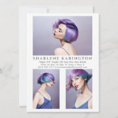 Modell Actor Pro Comp Card Vorlage 3 Foto weiß (Rückseite)