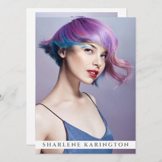 Modell Actor Pro Comp Card Vorlage 3 Foto weiß (Vorne/Hinten)