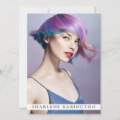 Modell Actor Pro Comp Card Vorlage 3 Foto weiß (Vorderseite)