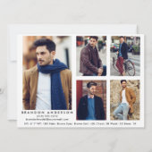 Modell Actor Pro Comp Karte 5 Foto Zurück Weiß (Rückseite)