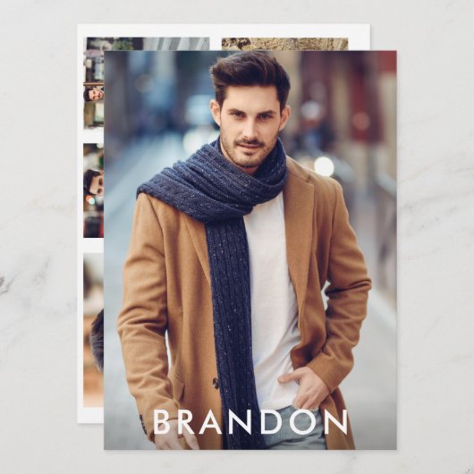 Modell Actor Pro Comp Karte 5 Foto Zurück Weiß (Vorne/Hinten)