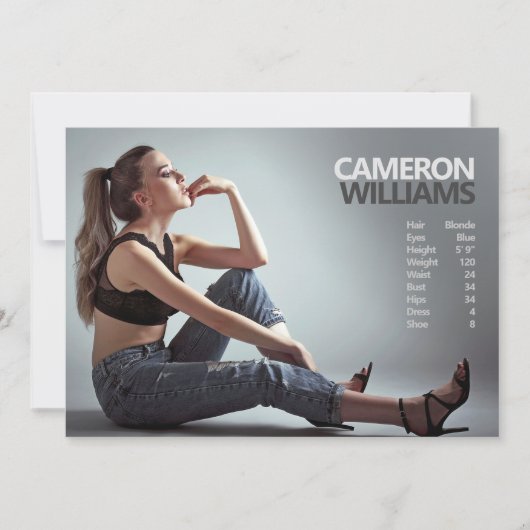 Modell Akteur 12x18 Comp Zed Karte doppelseitig (Vorderseite)