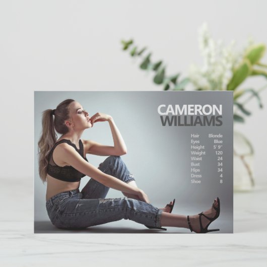 Modell Akteur 12x18 Comp Zed Karte doppelseitig (Stehend Vorderseite)