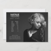 Modell Akteur 2 Side 2 Foto 12x18 Comp Zed Karte (Rückseite)