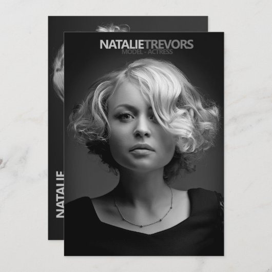 Modell Akteur 2 Side 2 Foto 12x18 Comp Zed Karte (Vorne/Hinten)