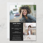 Modell-Akteur-Comp-Karte | 3 FOTOS Einladung (Rückseite)