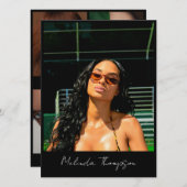 Modell-Akteur-Modellierung Comp-Karte 5 Foto-Influ Einladung (Vorne/Hinten)