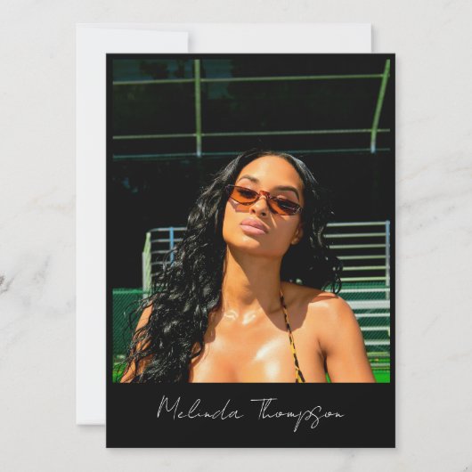 Modell-Akteur-Modellierung Comp-Karte 5 Foto-Influ Einladung (Vorderseite)