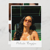 Modell-Akteur-Modellierung Comp-Karte 5 Foto-Influ Einladung (Vorne/Hinten)