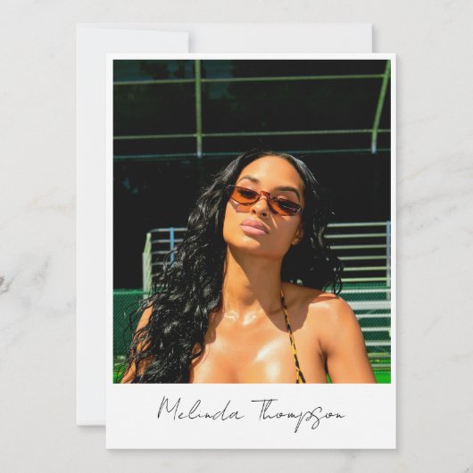 Modell-Akteur-Modellierung Comp-Karte 5 Foto-Influ Einladung (Vorderseite)