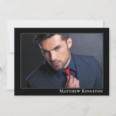 Modell Akteur Moderne 12x18 Promo Comp Card Vorlag Einladung (Vorderseite)