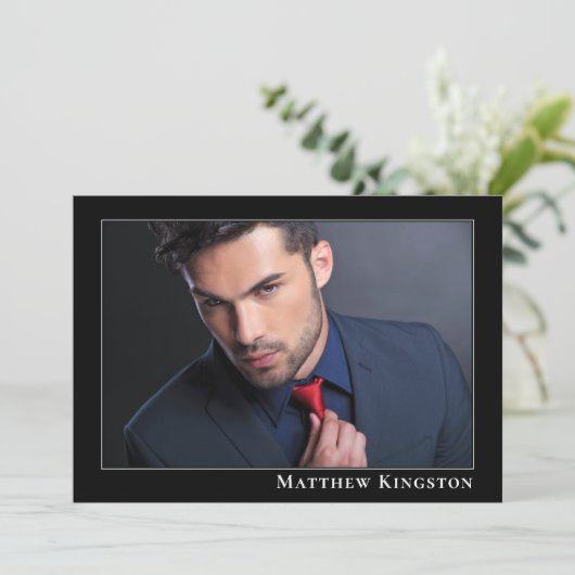 Modell Akteur Moderne 12x18 Promo Comp Card Vorlag Einladung (Stehend Vorderseite)