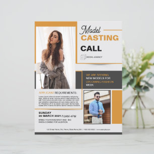 Modell-Casting-Aufruf Flyer Vorlage