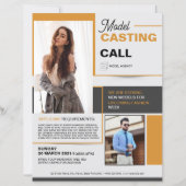 Modell-Casting-Aufruf Flyer Vorlage (Vorderseite)