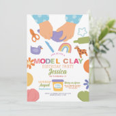Modell Clay Making Kunsthandwerk Kunstfreude am Ge Einladung (Stehend Vorderseite)