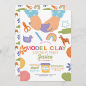 Modell Clay Making Kunsthandwerk Kunstfreude am Ge Einladung (Vorne/Hinten)