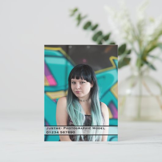 Modell Comp Card-Holen Sie sich Ihren Namen dort h Postkarte (Stehend Vorderseite)