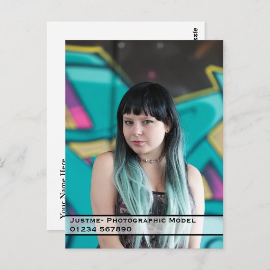 Modell Comp Card-Holen Sie sich Ihren Namen dort h Postkarte (Vorne/Hinten)