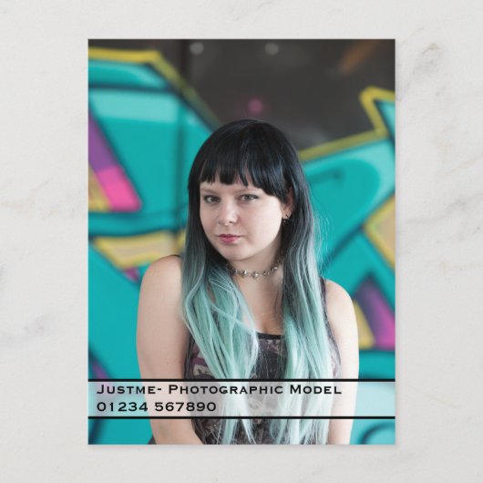 Modell Comp Card-Holen Sie sich Ihren Namen dort h Postkarte (Vorderseite)