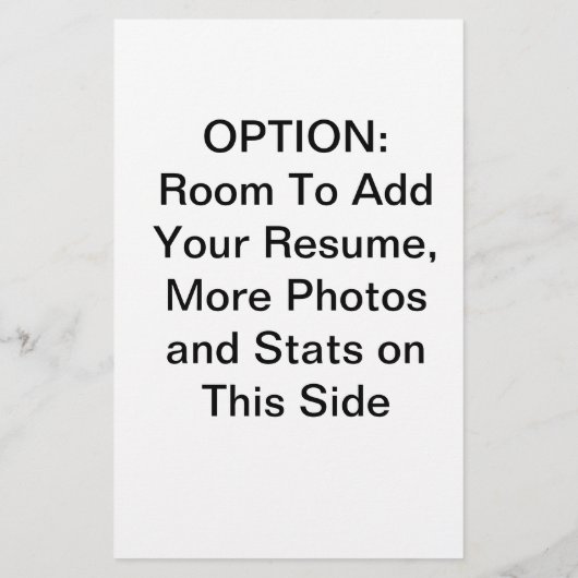 Modell Comp Cards Kopfschuss Zed Flyer (Hinten)