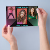 Modell Comp Cards Kopfschuss Zed Flyer (Handgriff)