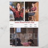 Modell der Comp-Karte mit doppelseitiger Kopfschus Flyer (Hinten)