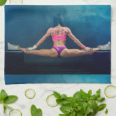 Modell der Fitness Split Thunder_Cove Geschirrtuch (Gefaltet)