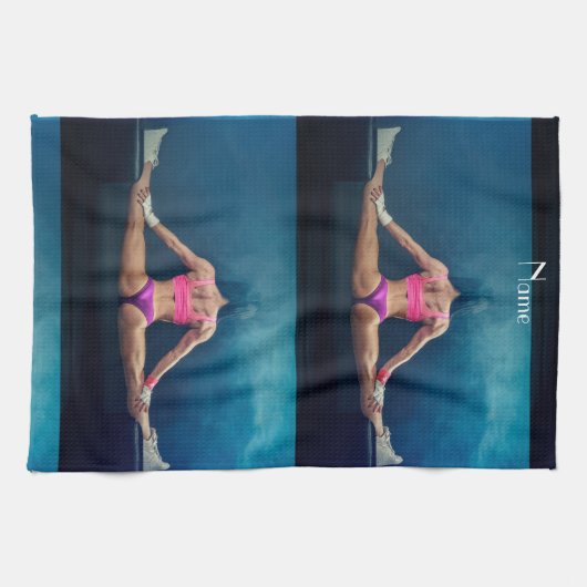 Modell der Fitness Split Thunder_Cove Geschirrtuch (Horizontal)